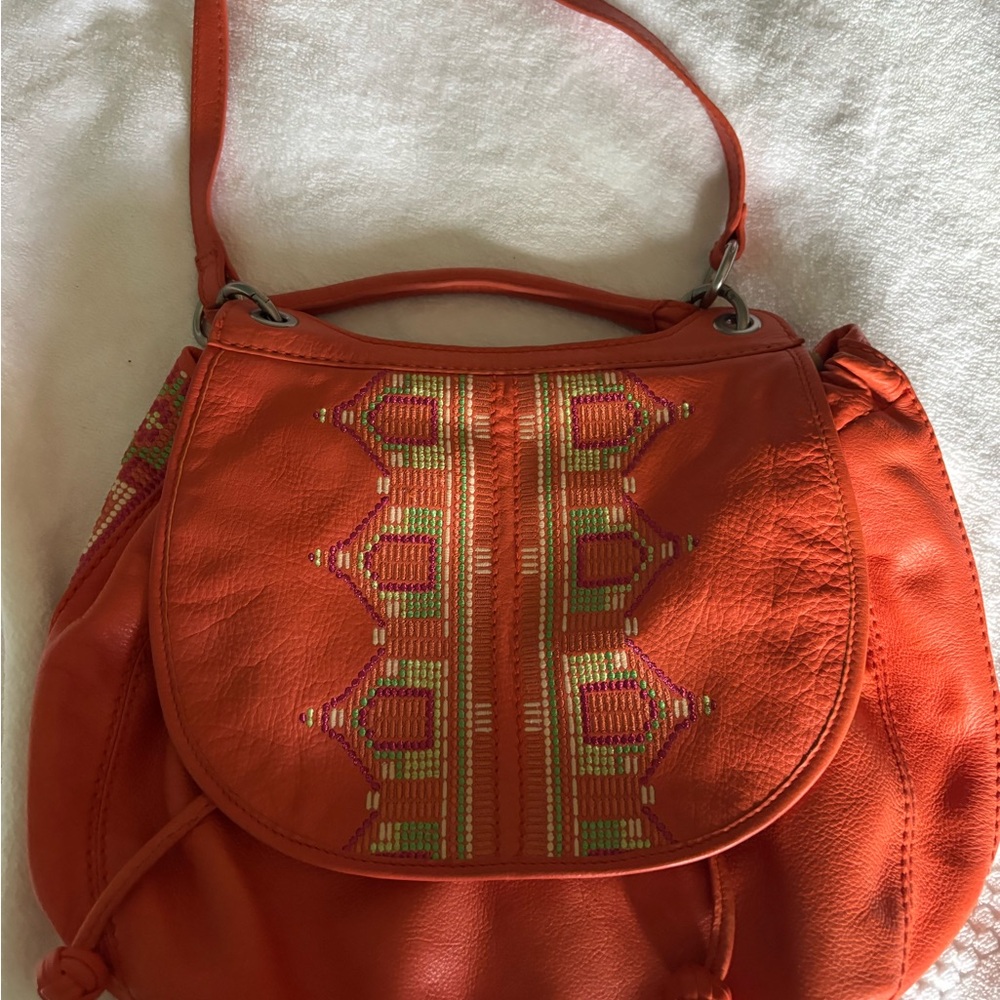 Isabella Fiore Red and Cream Designer Bag